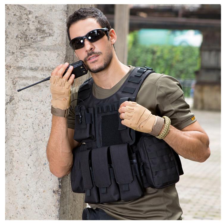 Black Military Tactical Army Molle Vest for Outdoor Hunting Training