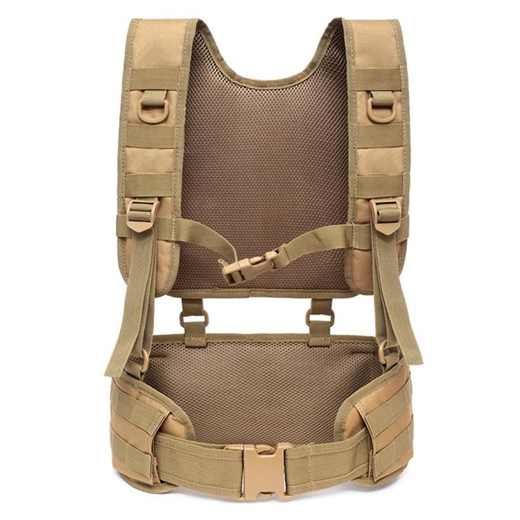 Load Bearing Suspenders Tactical Harness Waist Battle Belt Molle Rig Hunting Chest Vest