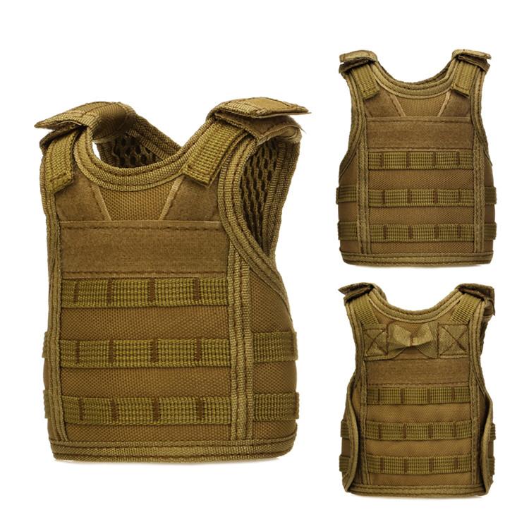 Molle Adjustable Beverage Holder Mini Tactical Vest for 12oz or 16oz Cans or Bottles