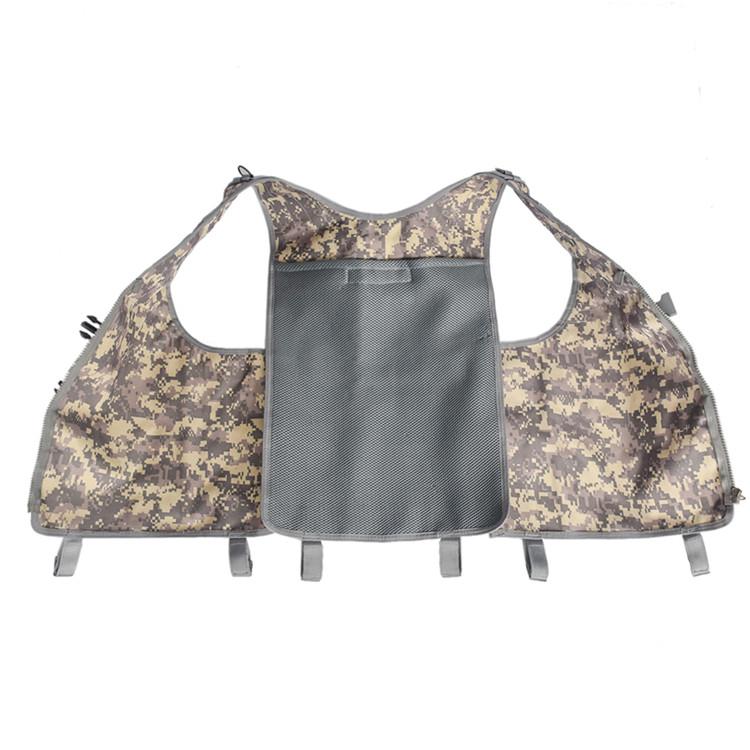Tactical camo vest for outdoor camping or hiking
