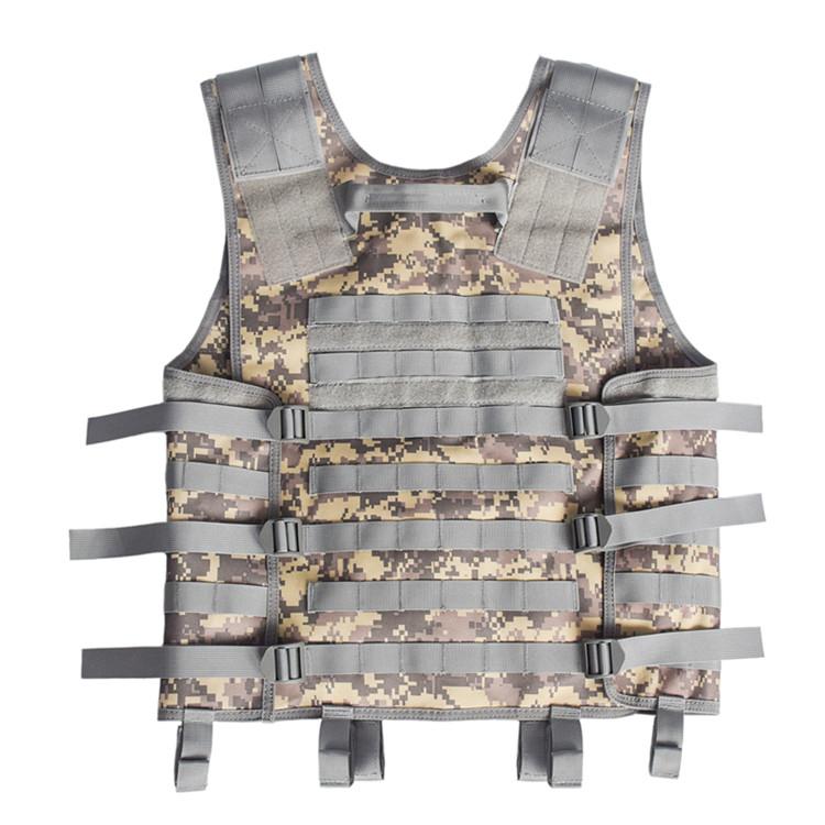 Tactical camo vest for outdoor camping or hiking