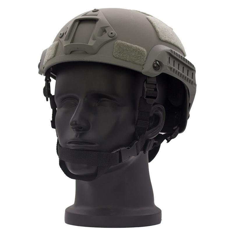 MICH 2001 Plastic Tactical Helmet With NVG Mount and Side Rail