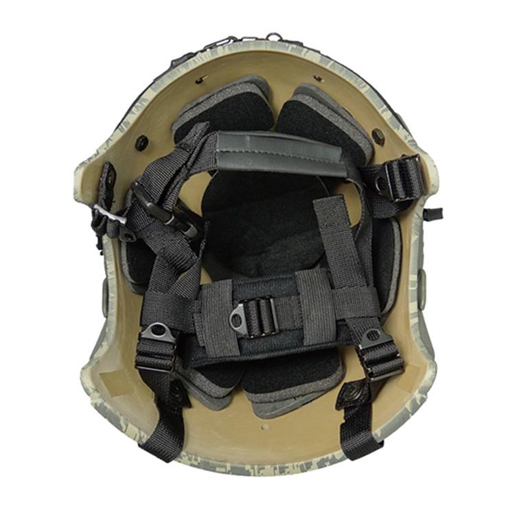 Nylon Leather Chin Strap 4 Point Suspension System in Helmet
