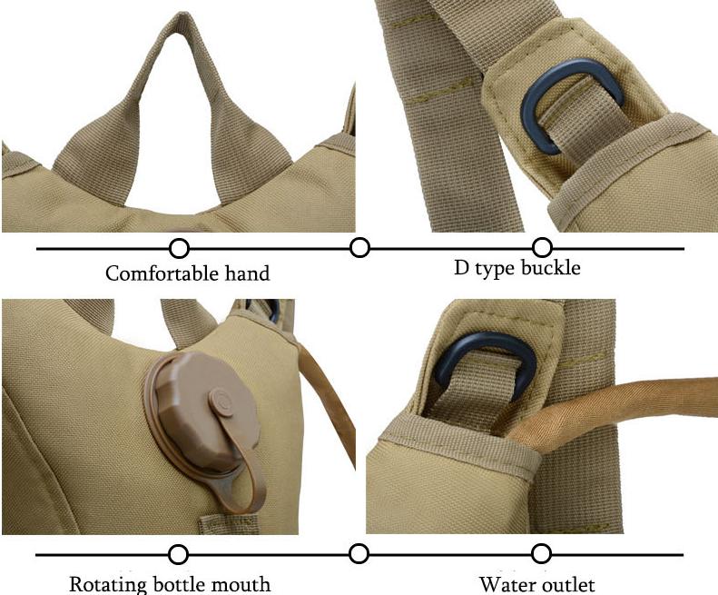 Tactical Camouflage Hydration Bag With 3 L Water Bag