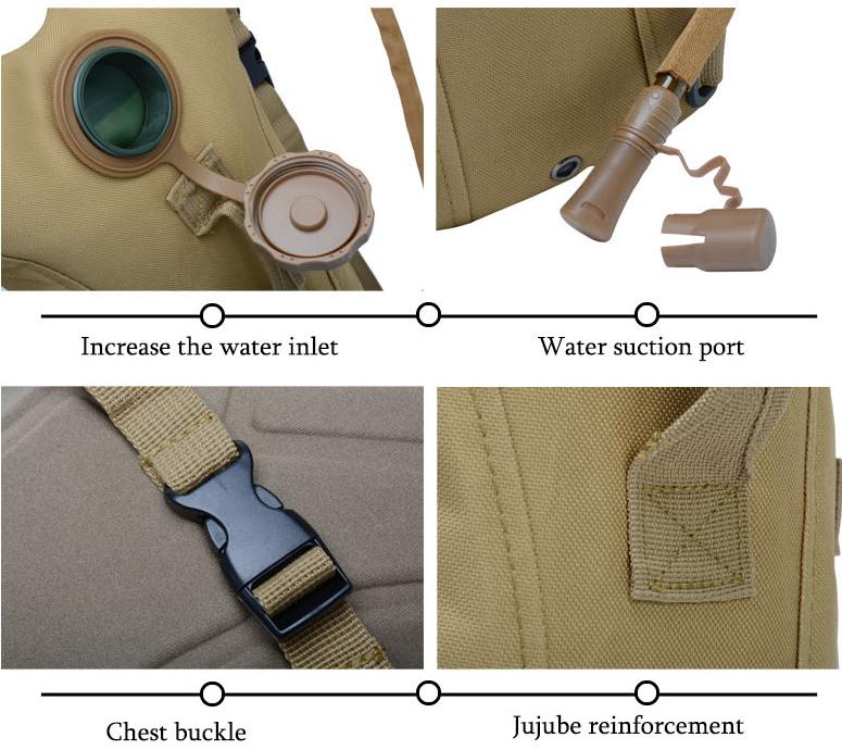 Tactical Camouflage Hydration Bag With 3 L Water Bag