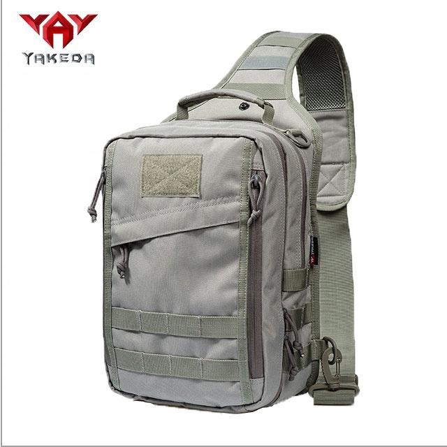 YAKEDA outdoor walking sling bag  with gun holster design mens small tactical shoulder chest bag