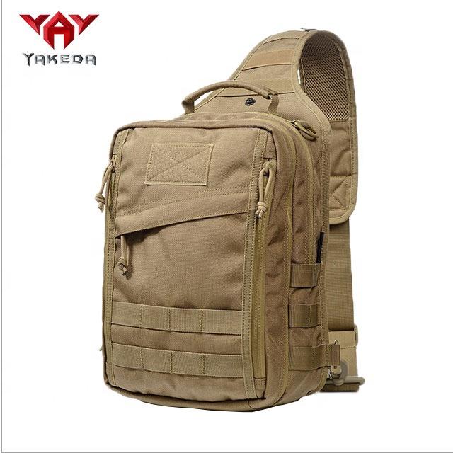 YAKEDA outdoor walking sling bag  with gun holster design mens small tactical shoulder chest bag
