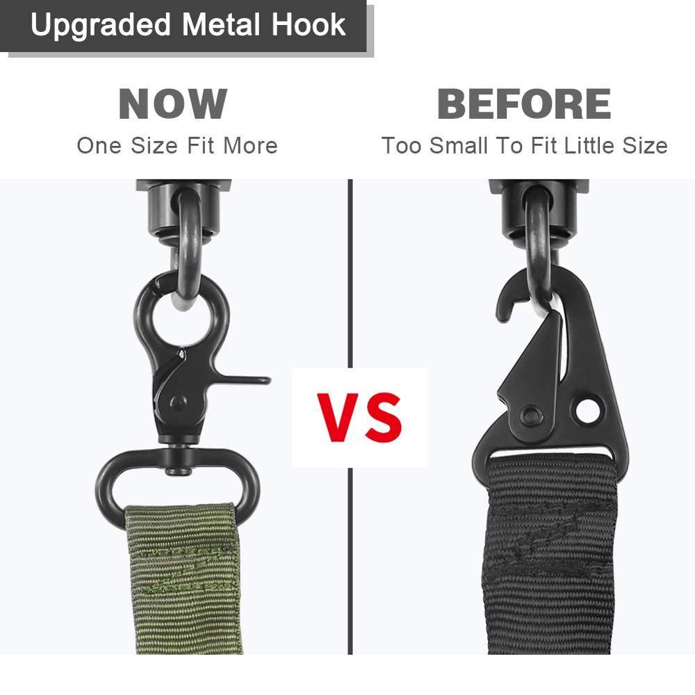 2 Point Rifle Sling/Gun Sling Adjustable Shoulder Strap with Metal Hook