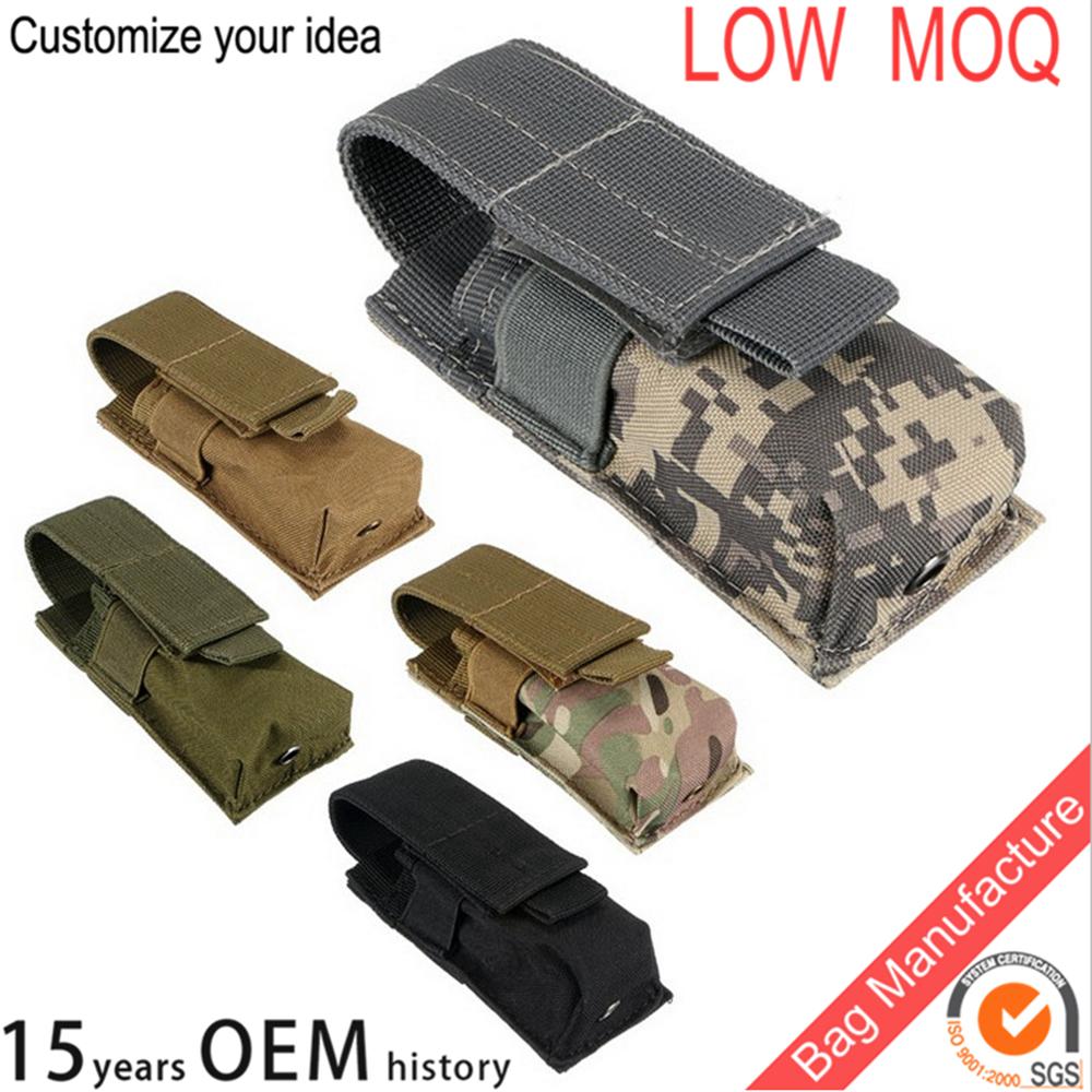 Outdoor Tactical Military Flashlight Torch Belt pouch Holster bag