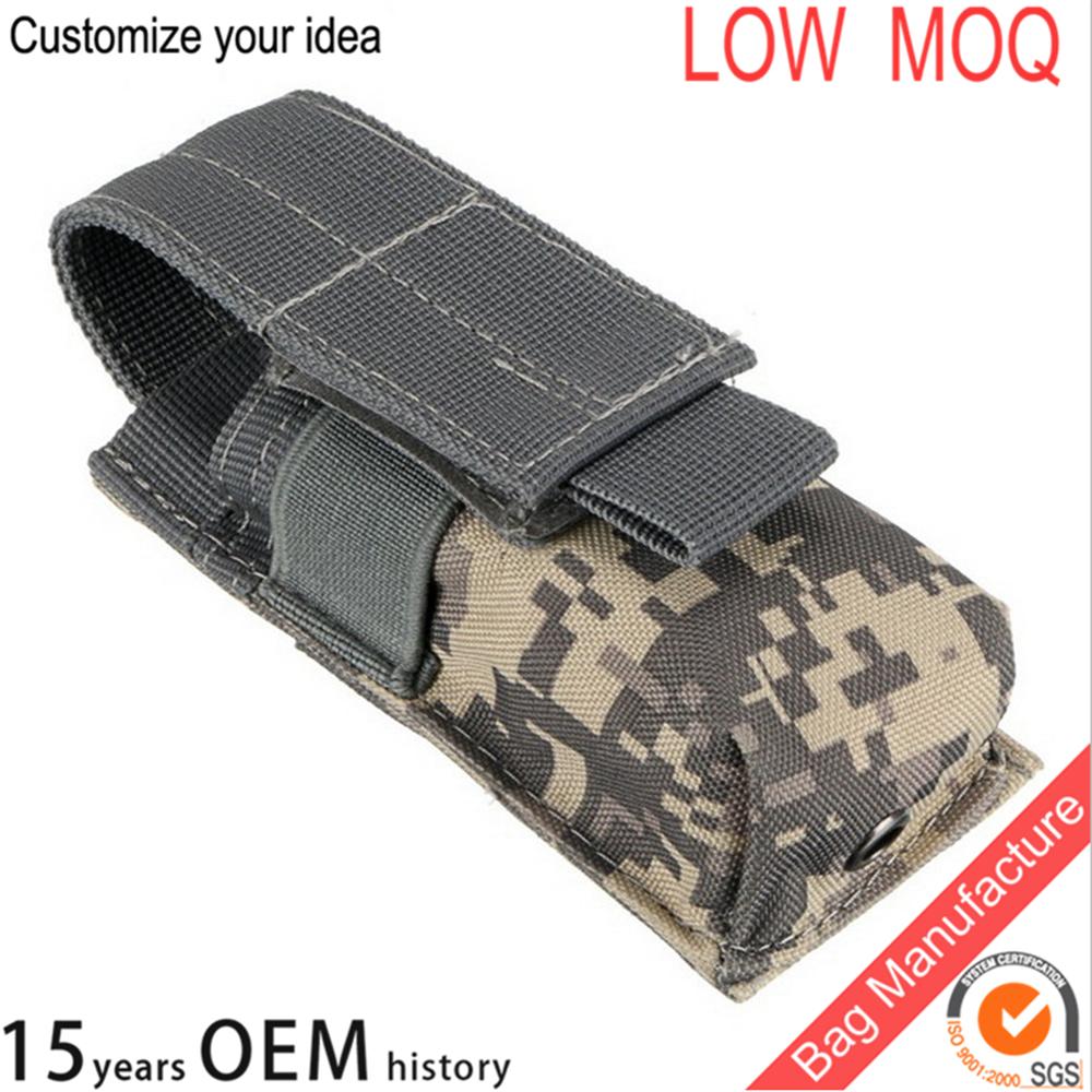 Outdoor Tactical Military Flashlight Torch Belt pouch Holster bag