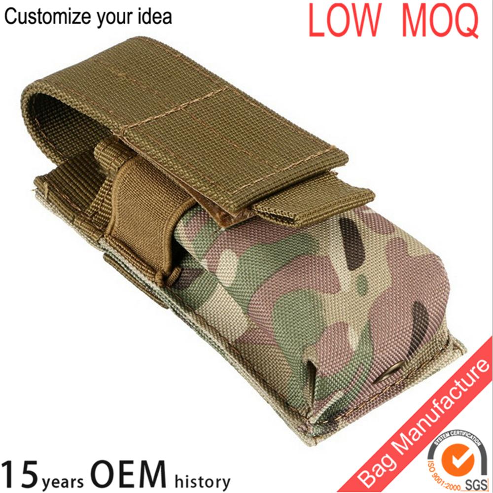 Outdoor Tactical Military Flashlight Torch Belt pouch Holster bag