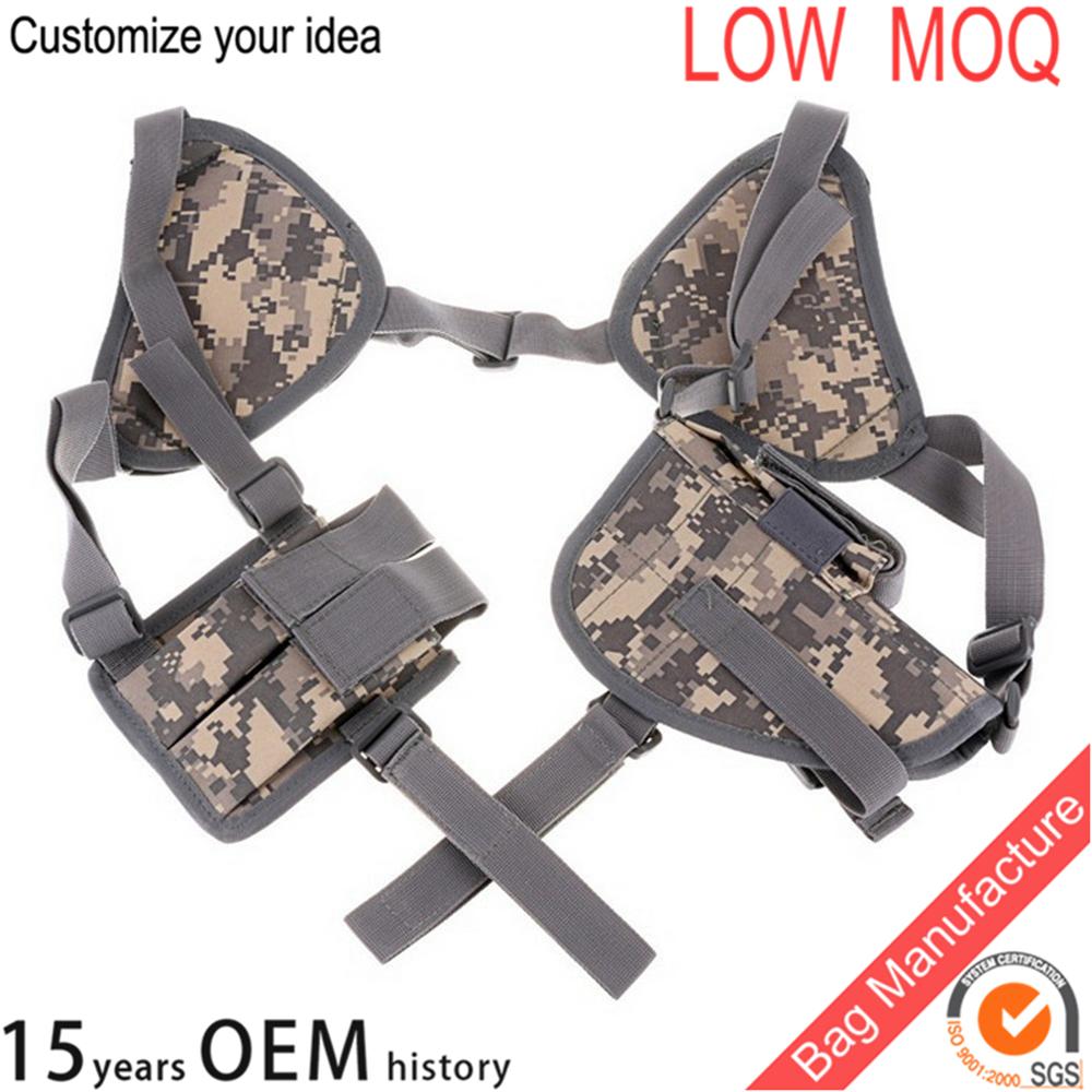 Outdoor Tactical Universal Hidden Shoulder Pistol Holster with 2 magazine Pouch