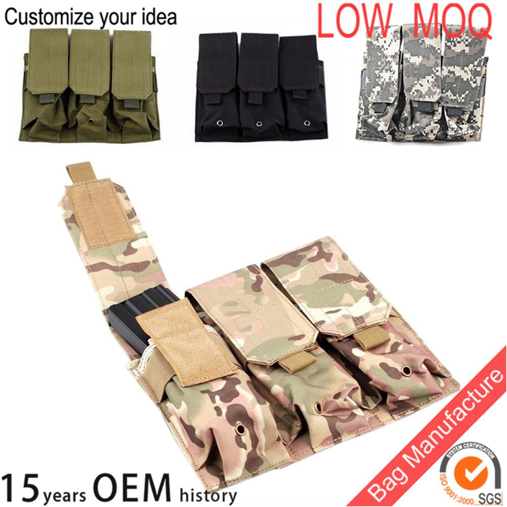 Tactical MOLLE Triple Magazine Pouch Holder For AR M4