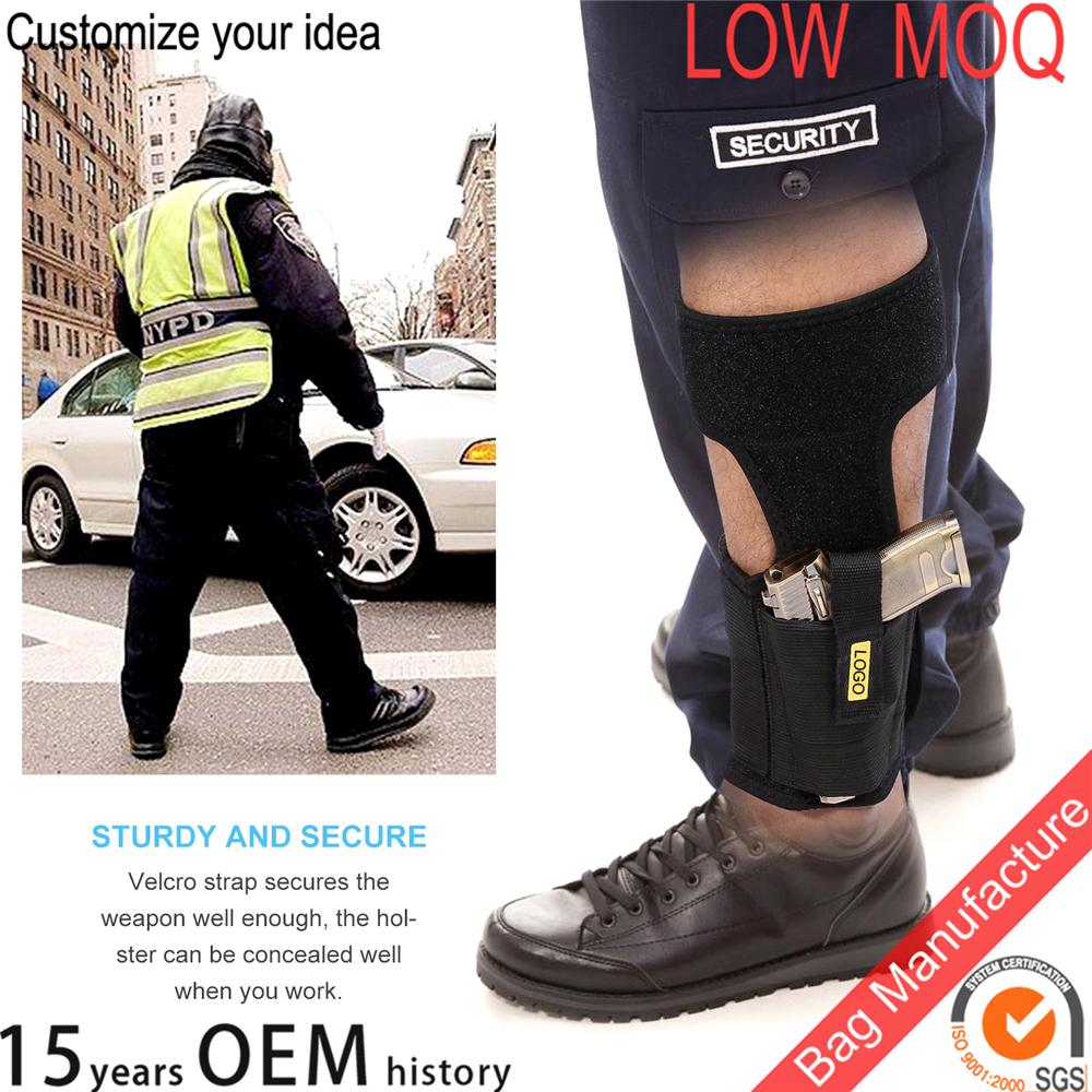 adjustable breathable neoprene Concealed foot ankle gun holster with mag pocket