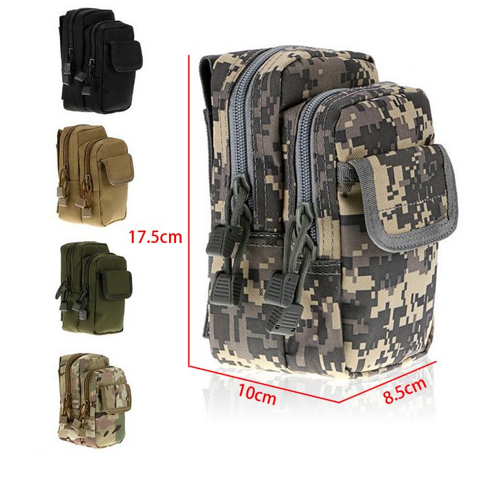 waterproof outdoor Military Molle Utility Tactical Belt phone Pouch Waist Bag