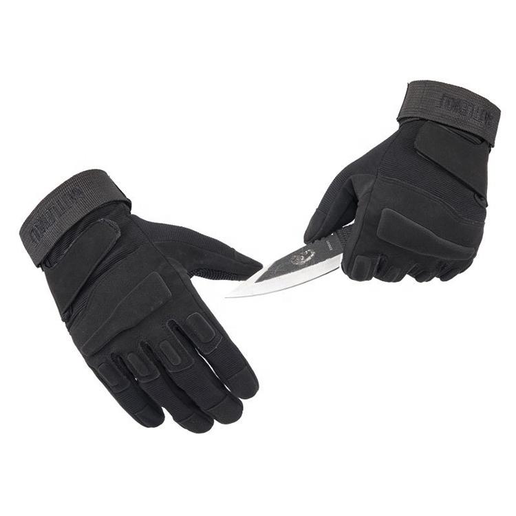 3 Sizes Beige Protective Shock Resistant Winter Outdoor Full Finger Army Military Tactical Gloves