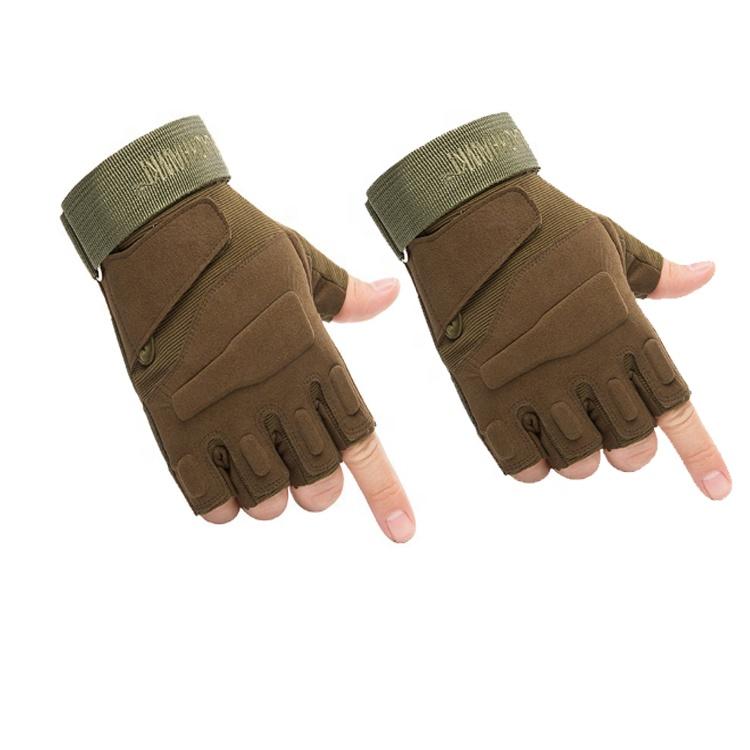 Custom Tactical Half Finger Fingerless Gloves Airsoft Unisex Cycling Motorcycle Racing Gloves