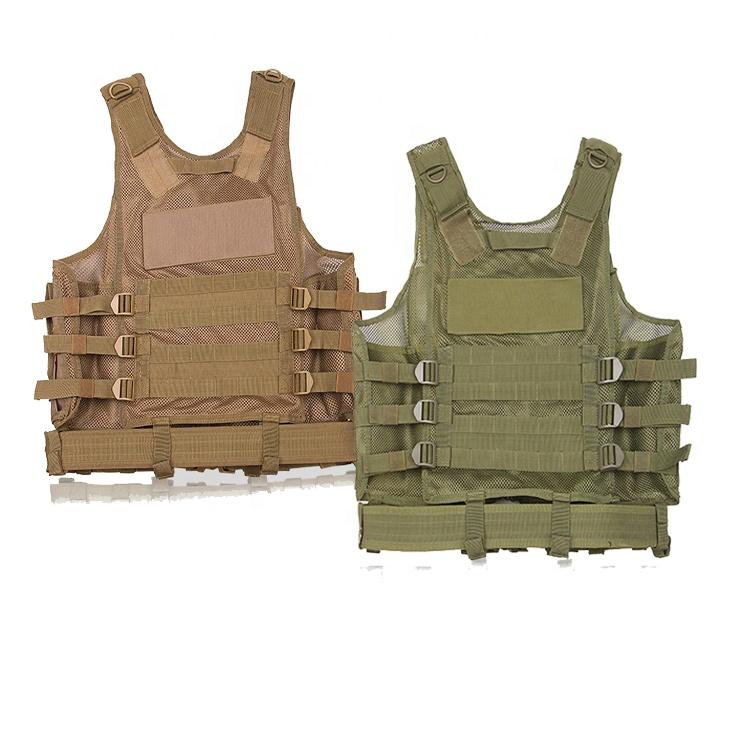 Multi Function Green Military Army Security Mesh Tactical Vest With Pouch Bag