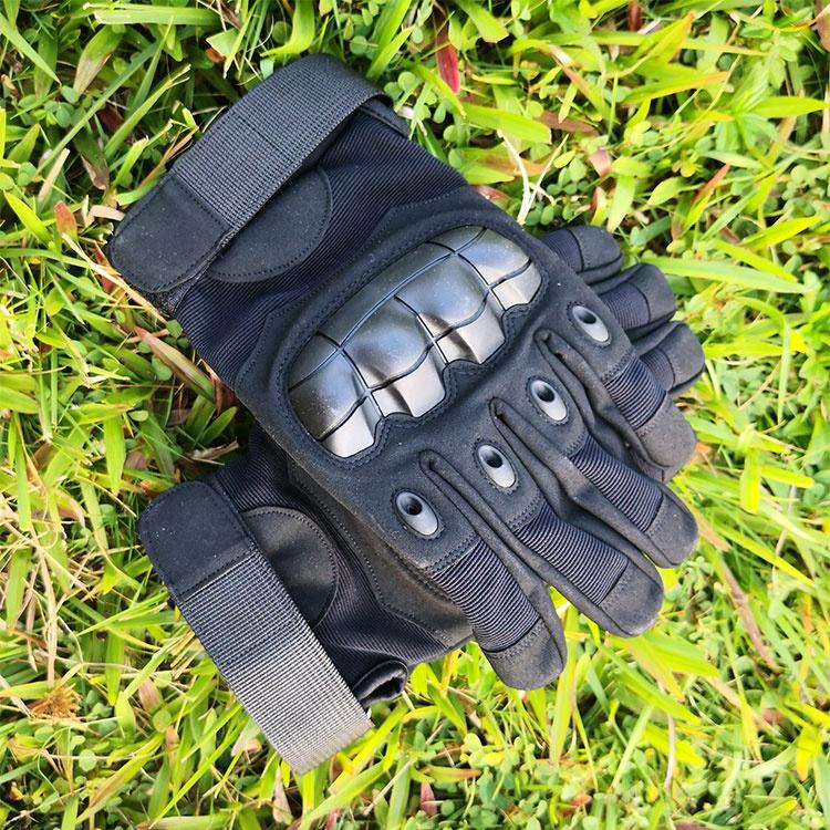 OUTDOOR Rubber Hard Knuckle Outdoor Full Finger Tactical Operating Work Sports Gloves