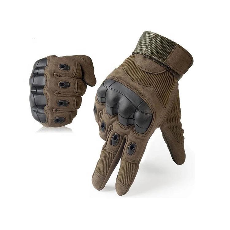 OUTDOOR Rubber Hard Knuckle Outdoor Full Finger Tactical Operating Work Sports Gloves