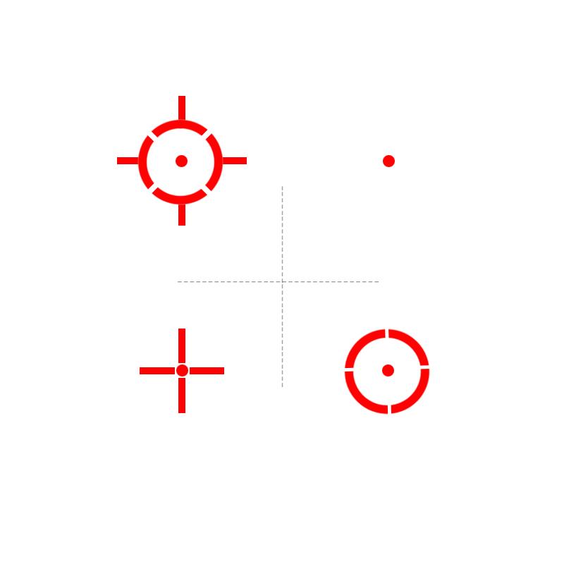 Gun 4 reticles red dot scope airsoft talctical hunting red dot reflex sight for rifle scopes HK2-0091A