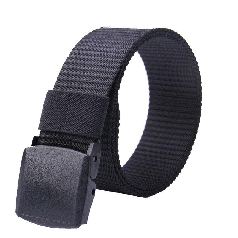 Custom Logo Outdoor Camping Army Cheap Price High Quality Nylon Webbing Canvas Military Tactical Belt With Plastic Buckle