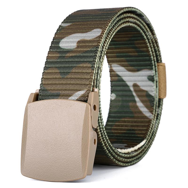 Factory direct Heavy Duty wholesale casual canvas webbing military nylon belt with plastic buckle