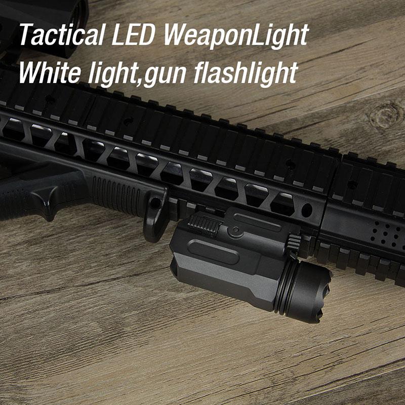 HK15-0121 Nylon white LED weapon light gun flashlight attach MIL-STD-1913/NAR rail CR123